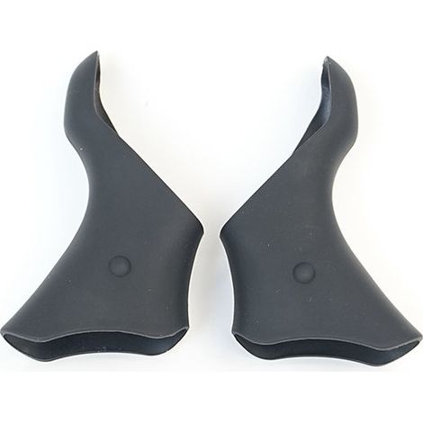Puños de goma para manetas de cambio de bicicleta de carretera (silicona) – Aptos para la serie Shimano 105 ST-5600/6600 – Negros (par) (1/5)