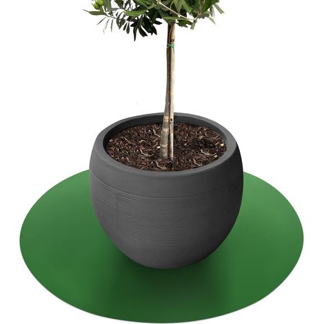 Tapis de jardinière Dessous de Pot de Fleur Majesty, Rond 90 cm, Vert (1/4)