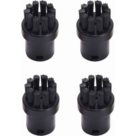 4 Têtes Brosse Rechange Kärcher SC1-SC7 Noires (1/5)