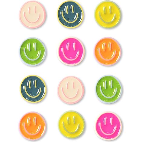 12 niedliche Kühlschrankmagnete, lustige und farbenfrohe Deko-Magnete, geeignet für Schließfächer, Büros, Schulen und Zuhause (12 Stück – gemischte Packung). (1/5)