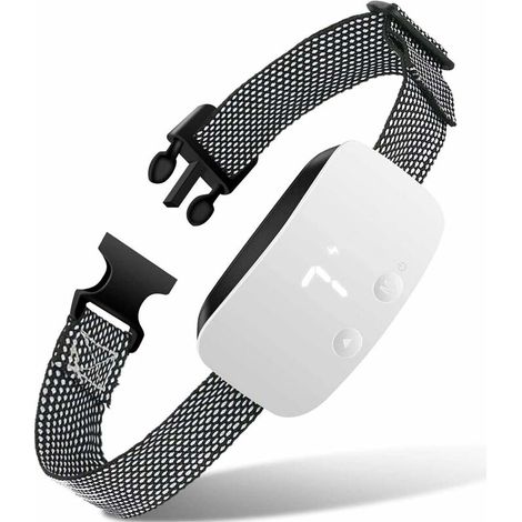 Collier anti-aboiement pour chiens, avec stimulation électrique, vibration et signal sonore - 7 niveaux de sensibilité réglables, étanche, automatique