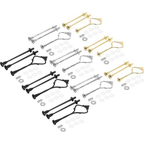Ensemble de 6 plateaux et accessoires pour présentoir à gâteaux à 3 étages, support à assembler pour mariages et fêtes (1/5)