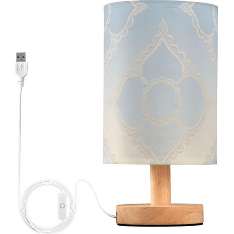 Yuiboo Lampe de bureau à base table unique blanc bleu dégradé (1/5)
