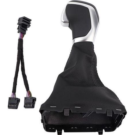Jeffergarden Pommeau de levier de vitesse automatique à LED MQB pour DSG Pommeau de levier de vitesse de voiture Levier de poignée de tête avec démarrage et fil adapté pour R MK7 / 7.5 2013-2020 LHD-D
