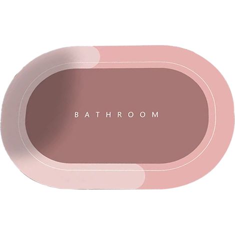 Tapis De Bain - Absorbant - Antidérapant - Pour Salle De Bain Douche Lavabo - 60 x 90 cm - 1 Pièce (1/5)