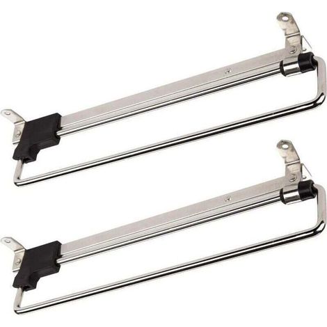 2 x Porte-Cintres Coulissant - Portemonteaux Télescopic - Porte-vêtements Extractible - 300 mm (1/3)