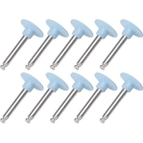 Lot de 10 fraises de polissage dentaire à basse vitesse, embouts de forage bleus (1/5)