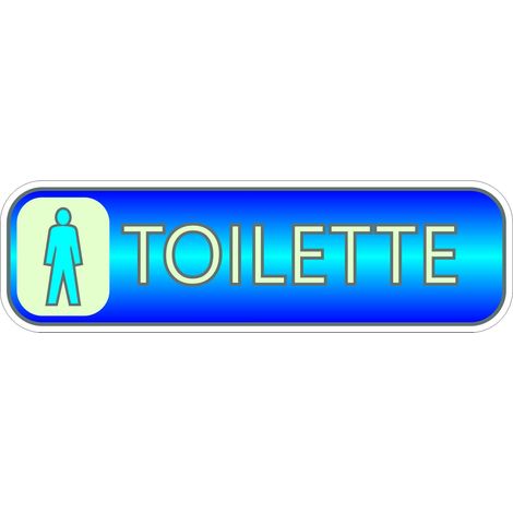 Targhetta Adesiva3D Fotoluminescente "Toilette Uomo"