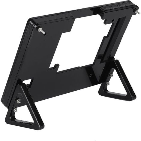 Support pour écran LCD Raspberry Pi 5 pouces en acrylique noir - Coque de protection (1/5)