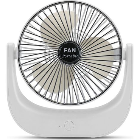 Mini-Tischventilator, leiser Kühlventilator mit Ein-Knopf-Bedienung, 3 Geschwindigkeitsstufen, verstellbarer Neigungswinkel, abnehmbares und waschbares Schutzgitter, USB-C-Ladeanschluss