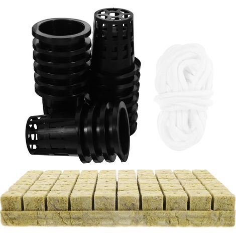 1 Jeu kit de Culture hydroponique système de Culture hydroponique kit de Culture de Micro-pousses kit hydroponique hydroponie Cubes de Plantation en Laine minérale Plastique