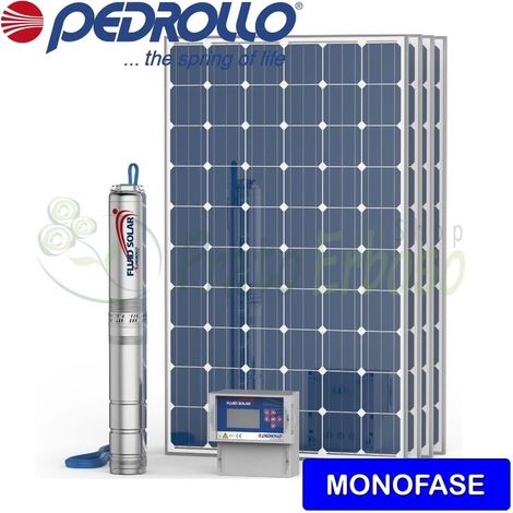 FLUIDO SOLAR 4/4 - Kit, bomba eléctrica, solar 750 W