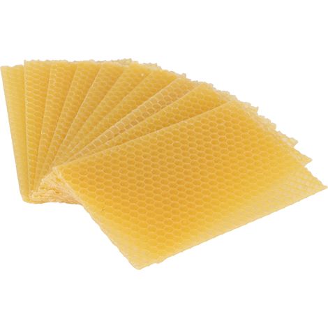 10 cadres de cire gaufrée pour l'apiculture, idéaux pour le polissage de meubles et de sols. (1/5)