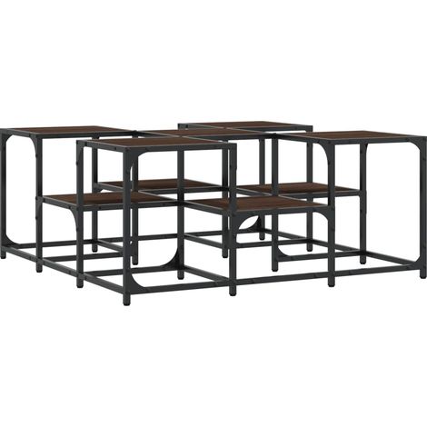 Maison Exclusive - Couchtisch Braun Eichen-Optik 91x91x40 cm Holz