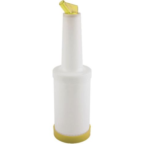 Frasco dosificador/almacenador APS, plástico, capacidad 1 litro, amarillo