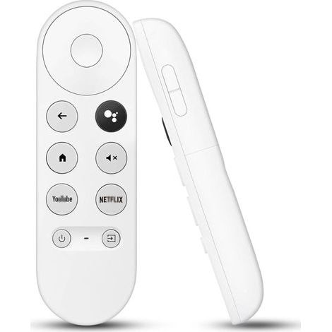 G9N9N Bluetooth Voice Remote - Replacement for Google Chromecast TV 4K Snow/Google TV, Compatible with Chromecast 4K HDR Streamer, Integrated Netflix & YouTube Buttons (1/5)