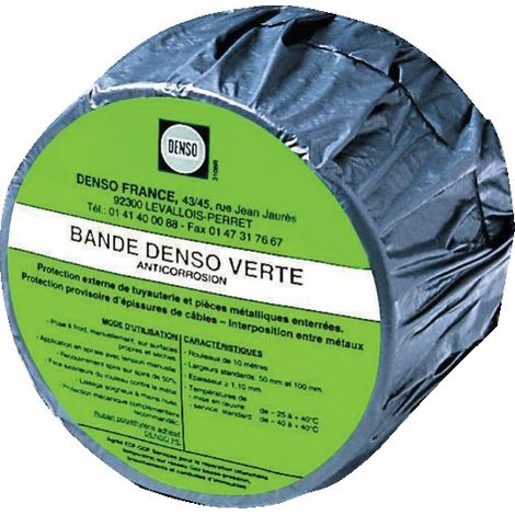 Bande anti-corrosion 10ML – Rouleau d'étanchéité 50mm – Non tissé en fibres synthétiques – Pour chantiers humides – Denso