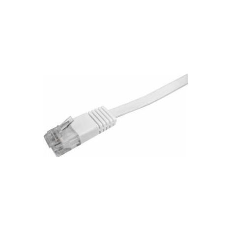 Cavo patch piatto RJ45 SlimLine Cat.5e UTP da 2 m per LogiLink, colore bianco.