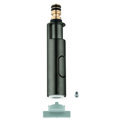 Spülbrause 46965 herausziehbare Profibrause hard graphite gebürstet (1/2)