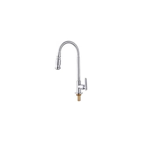 Robinet cuisine rotatif 360° en inox, col flexible, eau froide Parfait pour buanderie, jardin ou petite cuisine (1/5)
