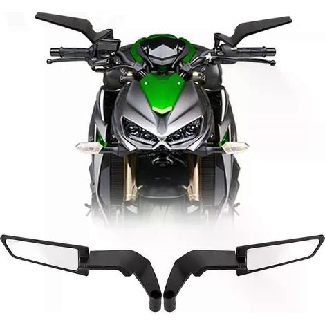 Rétroviseurs latéraux pour moto Kawasaki Z1000, Z900, Z800, Z750, Z650, Z400, Z300, Z250 et Z125 : kits de rétroviseurs pivotants et réglables.