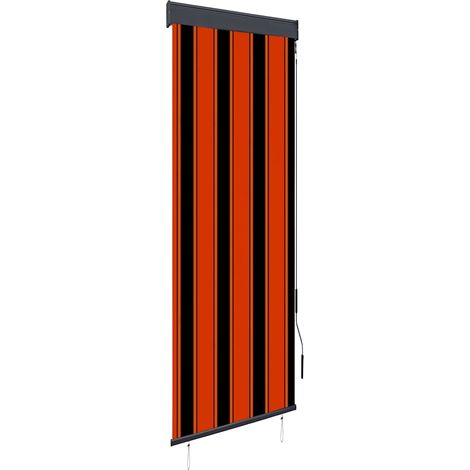 vidaXL Store roulant d'extérieur 60x250 cm Orange et marron (1/5)