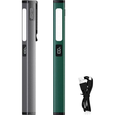 2er-Pack LED-Inspektionsleuchten im Stiftformat, 6 Modi, Magnetclip für Reparaturen im Notfall (1/5)