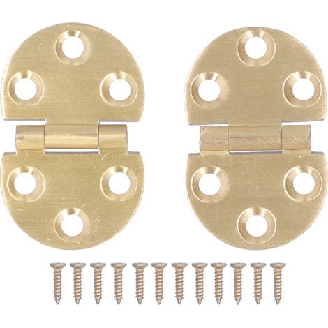 180-degree copper hinge with mini screw flap for folding table, 2 sets, 47x30mm (1/5)