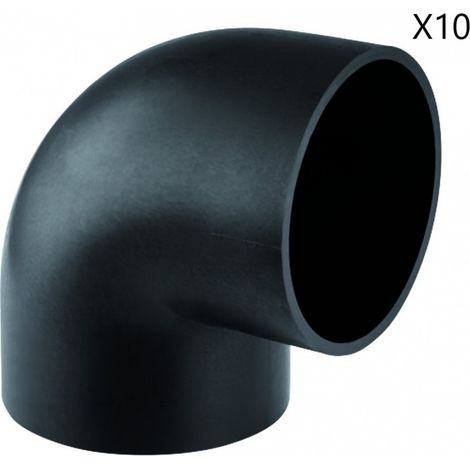 Lot de 10 Coudes PE GEBERIT 88° Ø110mm Pour l'Évacuation des Eaux - 367.088.16.1