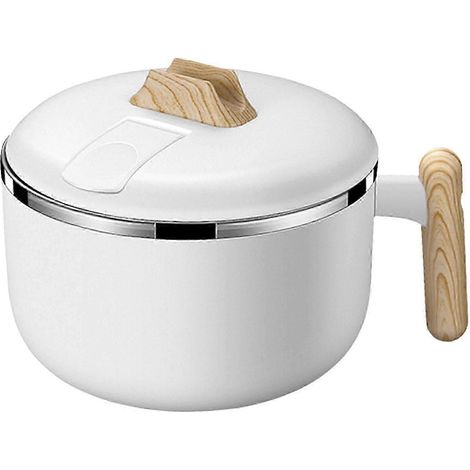Edelstahl-Ramen-Schüssel, Schnellkochtopf für Ramen, Suppenschüssel, Nudelschüssel für Wandern, Reisen, Picknicks, Zuhause, Sofortkochen-White (1/5)