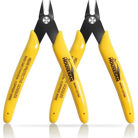 Lot de 2 pinces coupantes affleurantes 12,7 cm avec ressort, pince coupante latérale, mini coupe-fil pour la fabrication bijoux, modèles en plastique, attaches zippées, appareils - (1/5)