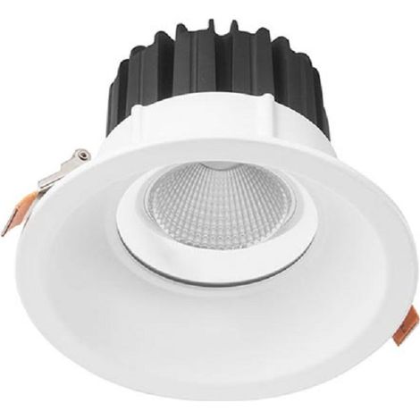 Forlight Dorit - Downlight LED da Incasso LED 15.7W e 1149lm con Bianco Caldo 3000K. Diametro 14cm. Struttura in Alluminio. Uso Interno IP44. Colore Bianco