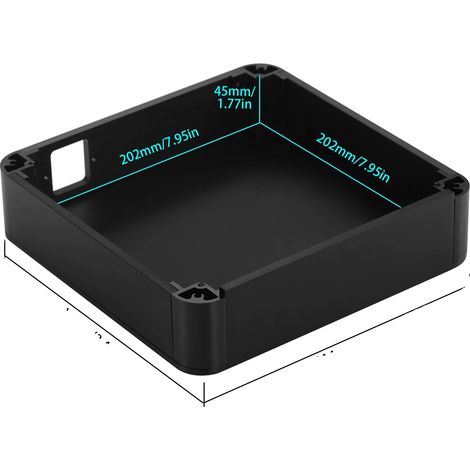 Enceinte d'amplificateur, construction en aluminium, design compact, Noir (1/2)