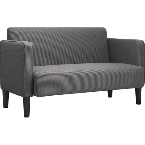 Canapé,Sofa pour Salon,Banquette causeuse gris foncé 109 cm tissu velours côtelé CFW663010 (1/5)