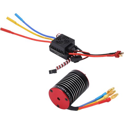 Moteur brushless F540 4370KV, variateur électronique de vitesse (ESC) étanche 60A pour voiture RC 1/10 - Pièces de mise à niveau (1/5)