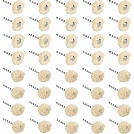 Polierscheiben aus Baumwolle, Polierpad zum Reinigen von Schmuck, Halsketten, Ohrringen, Armbändern und Metall- und Marmoroberflächen, Polierwerkzeuge für Heimschmuck, 40 Stück – (1/4)