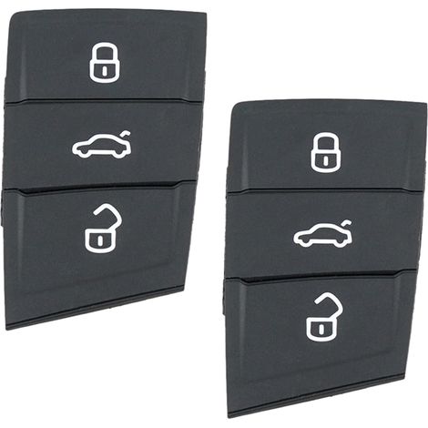 Caoutchouc pour Coque de Clé Compatibles avec Golf 7 à 3 Boutons  Lot de 2 Claviers de rechange pour télécommande, compatibles avec Polo, Karoq, Kodiaq, Fabia, Ibiza, Leon et Ateca (1/5)