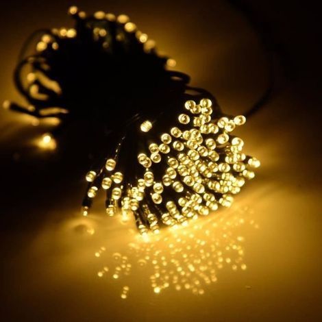 Solar Garland 100 Warm White LEDs - Garden Decor and Christmas Lights
