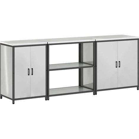Maison Exclusive - Ensemble de rangement cuisine HATTEM 3 pcs Argenté (1/5)