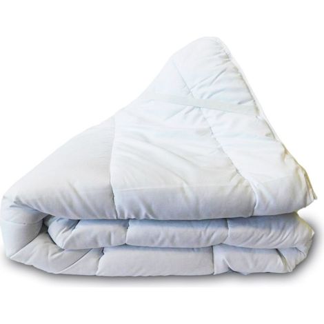 Surmatelas blanc à bouillir 140x190 cm microfibre (1/2)