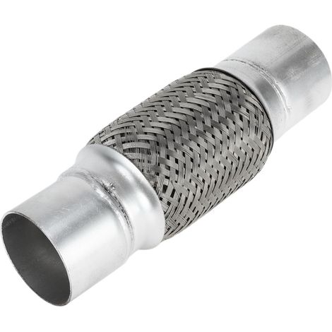 Tuyau D'Échappement De Voiture 2,55 Pouces OD Tube D'Échappement Tressé Flexible Tube De Tuyau Flexible Universel Argent 1 Pièce (1/5)