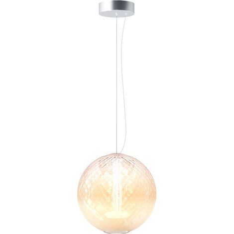 Maytoni Bruma Lampadario moderno a sospensione Globe dimmerabile cromato 2700K 2000lm paralume bianco (1/5)