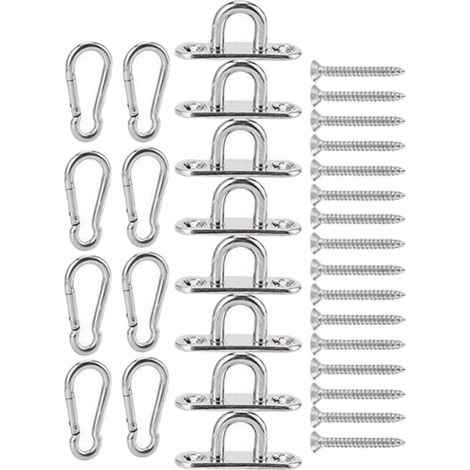 Crochet à œillet, inox, argenté, pour fixation et suspension (1/5)