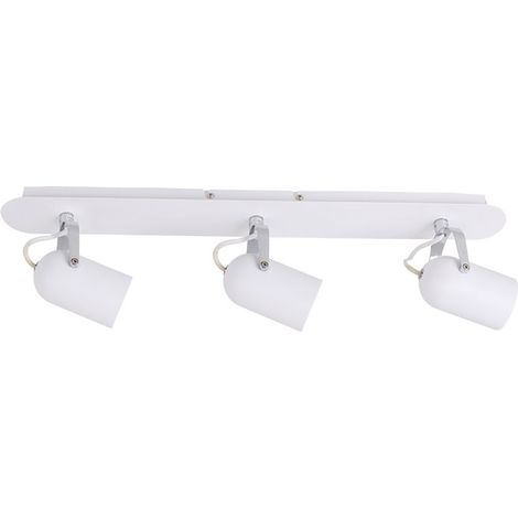 Faretto soffitto moderno 3 luci bianco orientabile GU10 Italux