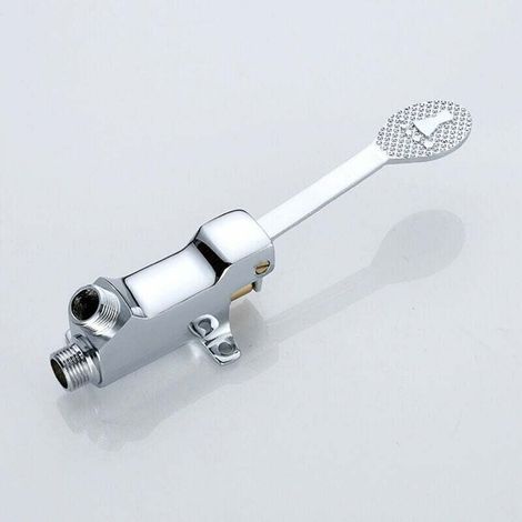 Polished Chrome Brass Single Foot Valve Foot Faucet 1 Piece (1/4)