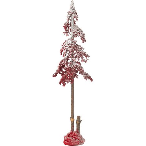 Arbre de Noël Déco "Grosses Baies" 135cm Rouge (1/2)