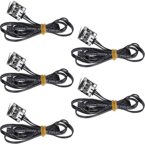 Interrupteur de fin de course 5 pièces, module 3 broches ignifuge pour imprimante 3D Ender 3, capteur de butée résistant à la flamme, kit de remplacement compatible. (1/5)