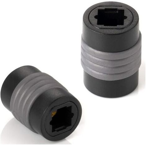 2X Toslink-Adapter (Toslink-Buchse auf Buchse), Verlängerung für Toslink optisches digitales Audiokabel (TOS-Kabel), S/PDIF-Kabel (1/5)