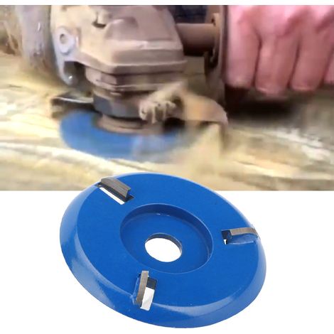 Outil électrique pour le travail du bois, meuleuse d'angle, lame de scie en acier au tungstène, accessoire pour pelle, lame de scie à archet à 3 dents, bleu (1/5)