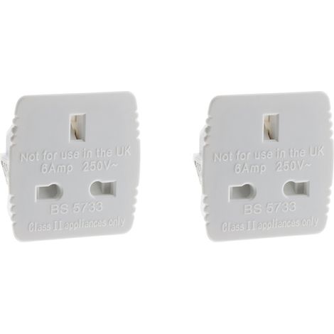 Lot de 2 adaptateurs France/UK - Blanc - Zenitech